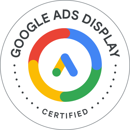 Google Ads Display Certification badge earned by Anshul Rana