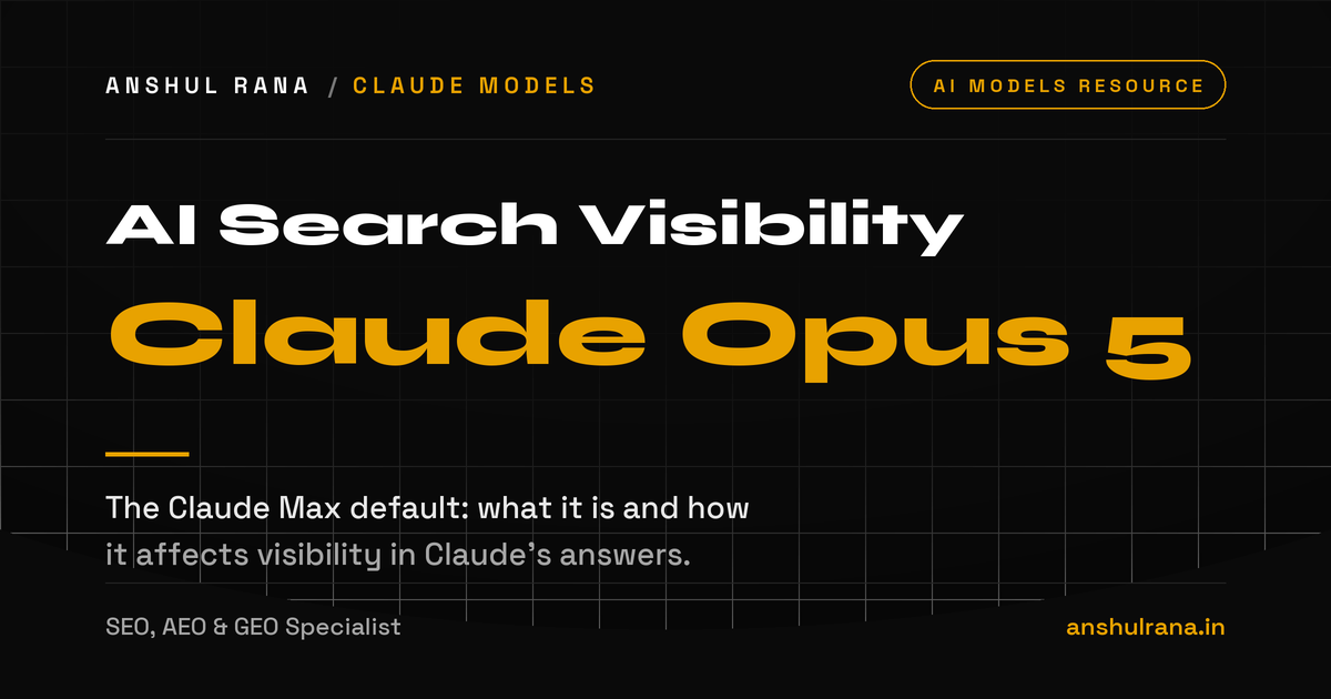 Claude Opus 5 explained for AI search visibility, by Anshul Rana