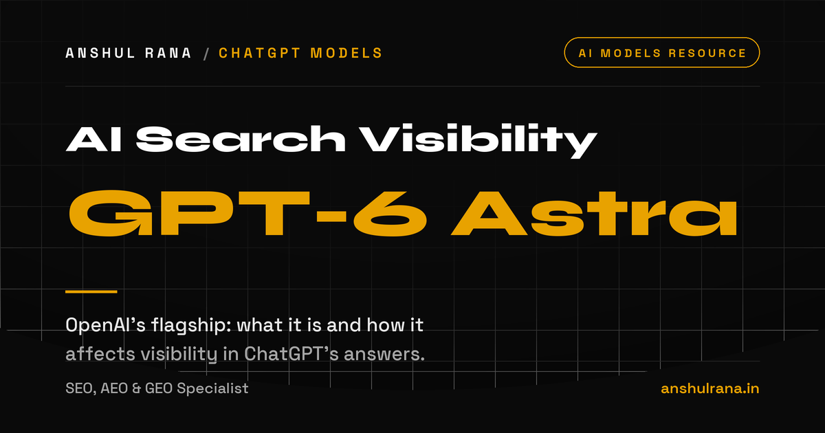 GPT-6 Astra explained for AI search visibility, by Anshul Rana