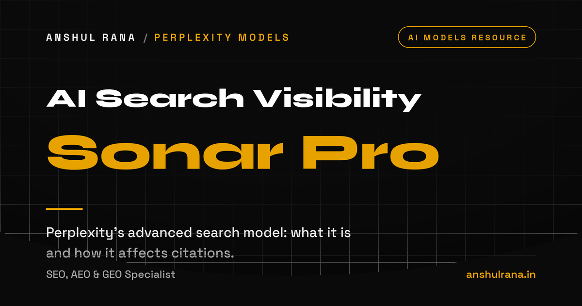 Sonar Pro explained for AI search visibility, by Anshul Rana
